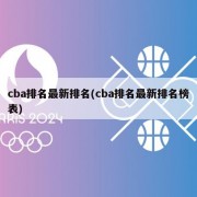 cba排名最新排名(cba排名最新排名榜表)