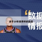 关于10年世界杯的信息